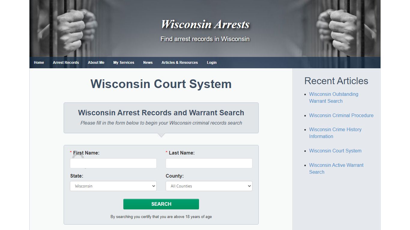 Wisconsin Court System - Wisconsin Arrests